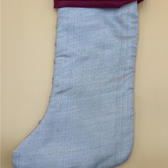 Elegant Christmas stockings, ivory, deep red, forest green - Picture 5 of 5